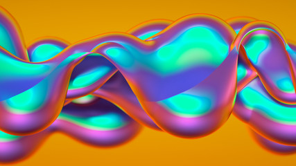 Luxury background with metal drapery fabric. 3d illustration, 3d rendering.