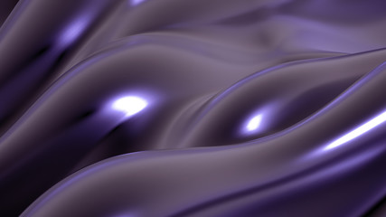 Luxury background with metal drapery fabric. 3d illustration, 3d rendering.