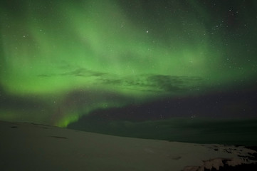 Fototapeta na wymiar Aurora Borealis. Northern Lights. Teriberka. Murmansk region. Russia