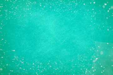Cyan grunge background with snow, ice texture with space for text or image
