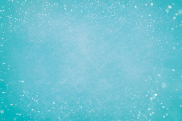 Blue grunge background with snow, ice texture with space for text or image
