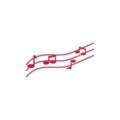 Obraz na płótnie Canvas music note icon vector illustration