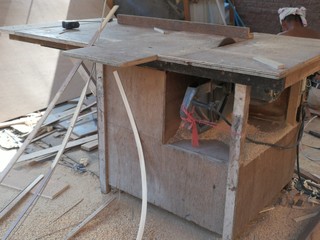 Wood residue from furniture making