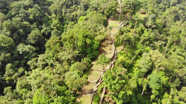 Architecture of the lost city in Santa Marta, Colombia