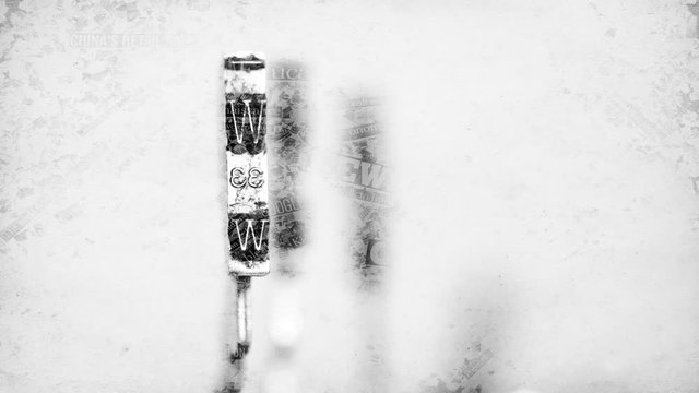 What ? Where ? when ? Why? who? How ? with old typewriter hammers macro stop motion	