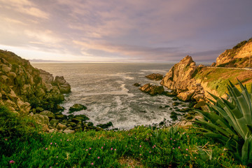 beautiful landscape with rocks by the sea