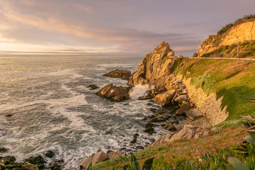 big rocks by the sea