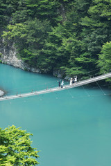 Fototapeta premium 寸又峡の夢の吊り橋