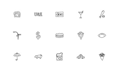 bundle of new york city set icons