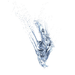 Fototapeta na wymiar Splash fluid. 3d illustration, 3d rendering.