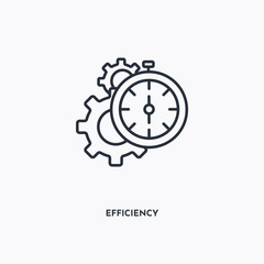 Efficiency outline icon. Simple linear element illustration. Isolated line Efficiency icon on white background. Thin stroke sign can be used for web, mobile and UI.