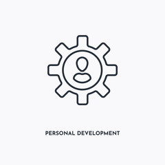 Personal Development outline icon. Simple linear element illustration. Isolated line Personal Development icon on white background. Thin stroke sign can be used for web, mobile and UI.