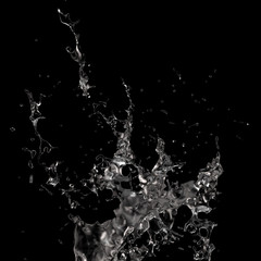 Splash fluid. 3d illustration, 3d rendering.