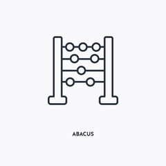 Abacus outline icon. Simple linear element illustration. Isolated line Abacus icon on white background. Thin stroke sign can be used for web, mobile and UI.