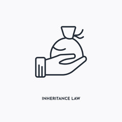 inheritance law outline icon. Simple linear element illustration. Isolated line inheritance law icon on white background. Thin stroke sign can be used for web, mobile and UI.