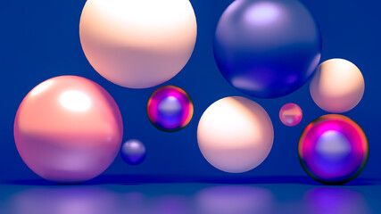 Elegant minimalism geometry background. 3d illustration, 3d rendering.