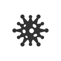 Disease bacteria icon in flat style. Allergy vector illustration on white isolated background. Microbe virus business concept.