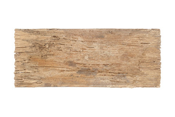 Old wood, decay  isolated on white eith clipping path