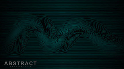 abstract vector background. wavy line pattern. illustration of a dark glowing vector design