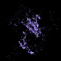 Splash fluid. 3d illustration, 3d rendering.