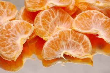 fruit juicy tangerine orange food in black and white background