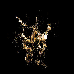 Obraz premium Splash fluid. 3d illustration, 3d rendering.