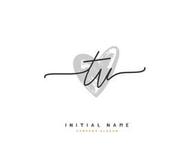 T V TV Beauty vector initial logo, handwriting logo of initial signature, wedding, fashion, jewerly, boutique, floral and botanical with creative template for any company or business.