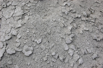 Ukrainian soil.Grungy arid land texture. Grey cracked floor surface. Ecological problem. Near Kiev,Ukraine