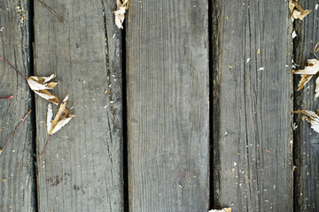 Old wooden floor of a large bridge. Background. Texture.