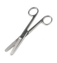 Medical tool, The scissors on the white background