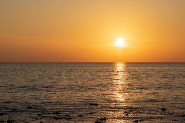 sunset at the beach of Phuket