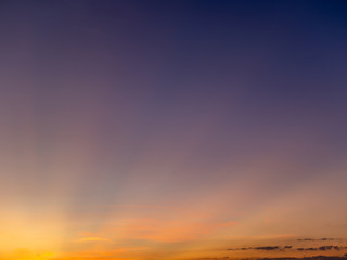 twilight colorful sky and cloud with sunlight.
