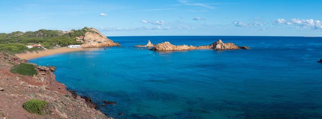 Cala Pregonda, een van de beste stranden van Menorca, Balearen