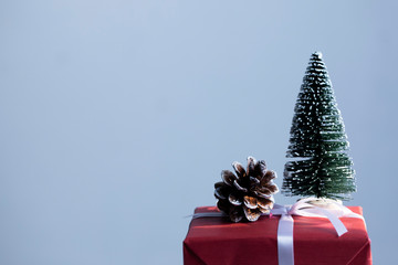 Simply room decoration by Gift box and Christmas ornament