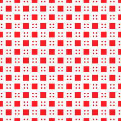 Modern four dot and cube seamless pattern isolated on white background