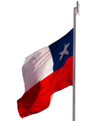 Fototapeta na wymiar Isolated flag of Chile