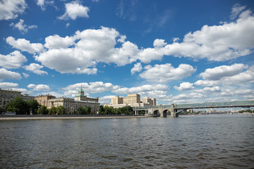 Embankment in the historical center of Moscow