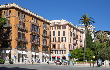Fototapeta na wymiar Central city square, Palma de Mallorca