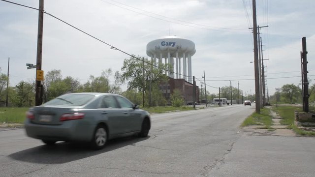 Intersection in Gary, Indiana