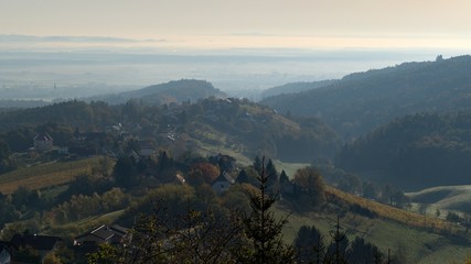 slovenian countryside close to maribor city