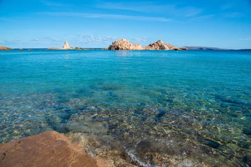 Papier Peint photo autocollant Cala Pregonda, île de Minorque, Espagne Cala Pregonda, une des plus belles plages de Minorque, îles Baléares