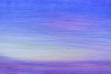 Gradient Background. Oil paint on canvas. From blue to purple.