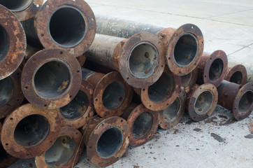Large water pipe Place to send sand