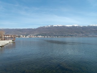 Fototapeta na wymiar ohrid lake in south of northern macedonia