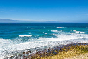 The Pacific coast and ocean at Big Sur region. California landscape, United States