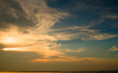 Blue sky and white clouds