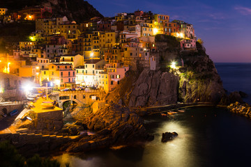 Manarola in evening lights