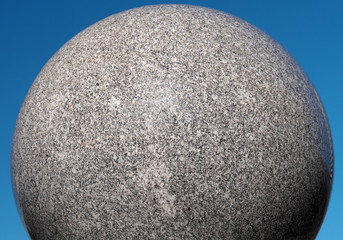 Tokyo,Japan-November 20,2019: A globe made of granite under the blue sky
