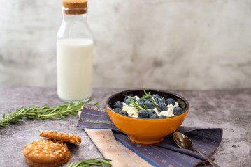 blueberries in a plate for Breakfast