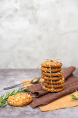 oatmeal cookies on the table